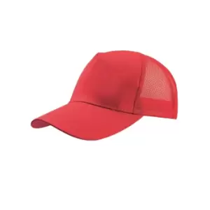 Atlantis Rapper Cotton 5 Panel Trucker Cap (One Size) (Red/Red)