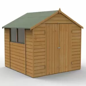 7' x 7' Forest Shiplap Dip Treated Double Door Apex Wooden Shed (2.32m x 2.12m)