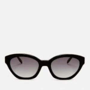 Karl Lagerfeld Womens Oval Frame Sunglasses - Black