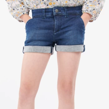 Barbour Girls Essential Denim Shorts - Authentic Wash - 10-11 Years