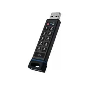 SecureUSB KP Hardware Encrypted USB 3.0 128GB Flash Drive FIPS 140-2 Level 3 Validated SU-KP-BL-128