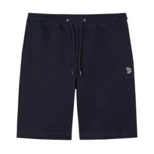 Paul Smith Zebra Logo Cotton Shorts - Blue