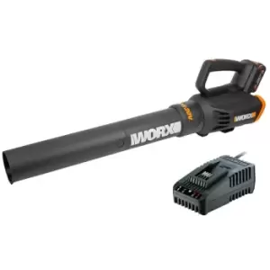 Worx WG547E 20V MAX Blower Vac with 1x 2.0Ah Battery & Charger - N/A