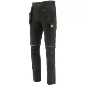 Caterpillar Mens Stretch Cut Pocket Slim Work Trousers (40R) (Black) - Black