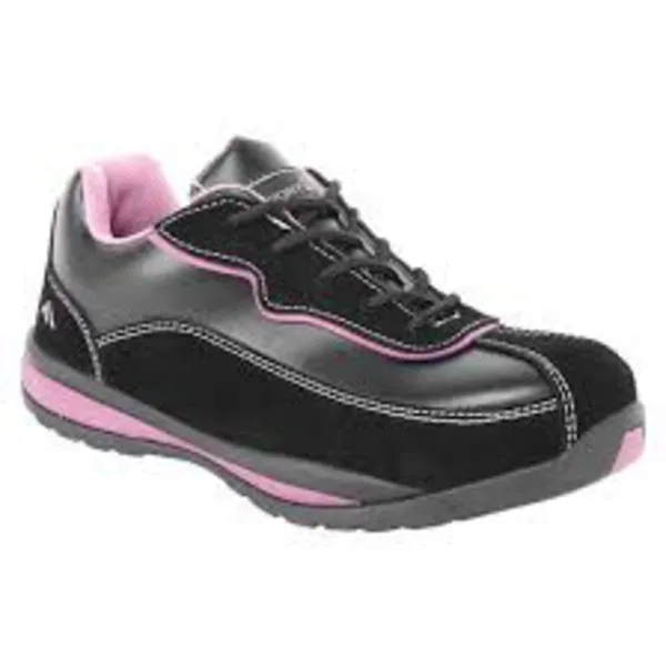 Portwest Steelite Womens S1P HRO Safety Trainers FW39BPR36 Colour: Black / Pink