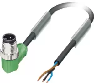 Phoenix Contact 1668140 Sensor Cord, 3P, M12 Plug-Free End, 3M