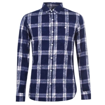 Kangol Check Long Sleeve Shirt Mens - Blue Check