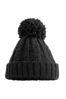 Unsiex Cable Knit Melange Beanie