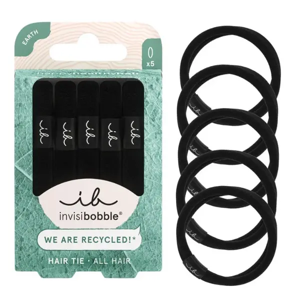 Invisibobble Hair Tie Black 5 pcs