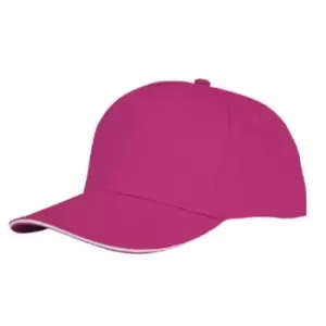 Bullet Unisex Ceto 5 Panel Sandwich Cap (One Size) (Pink)