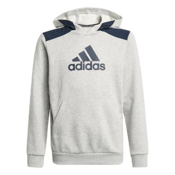 adidas Logo Hoodie Kids - Medium Grey Heather / Legend I