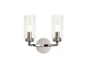 Wall Lamp Switched, 2 x E14, Polished Nickel