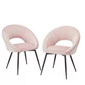 Leeds Plywood Lulu Dining Chair Pink (pack Of 2)