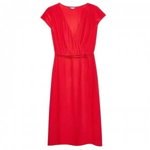 Jack Wills Copethorp Soft Midi Dress - Red