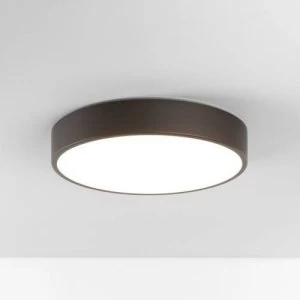 LED 1 Light Bathroom Flush Ceiling Light Bronze Effect IP44