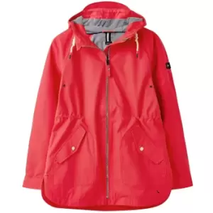 Joules Womens Shoreside Coastal Waterproof Jacket Red 12