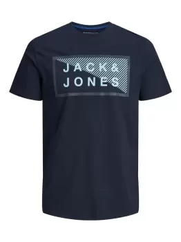 JACK & JONES Organic Cotton T-Shirt Men Blue