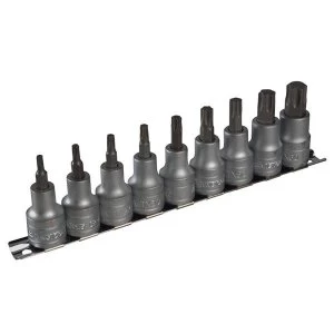 Teng M1213TX Socket Clip Rail Set of 9 Internal TORX 1/2in Drive