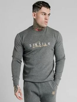 Siksilk Signature Sweater, Grey, Size XS, Men