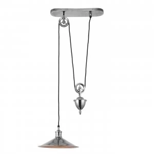 Dome Ceiling Pendant Light Antique Silver, E27