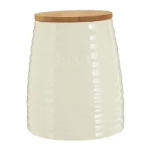 Tea Canister Cream Dolomite/Bamboo