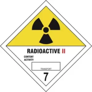 Radioactive II 7 - Self Adhesive Sticky Sign Diamond (200 x 200mm)