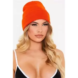 I Saw It First Rust Unisex Knitted Beanie Hat - Orange