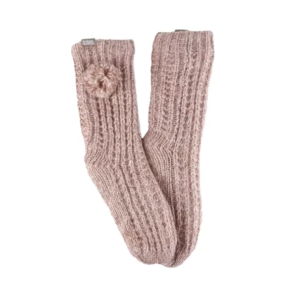 totes Luxury Sparkle Slipper Socks Pink Pink