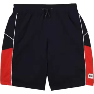 Boss Bermudas with oversize logo - Blue