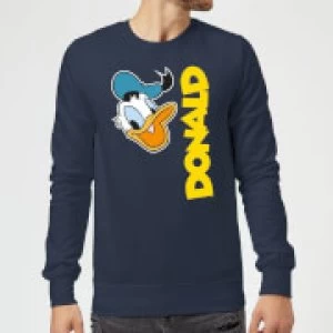 Disney Donald Duck Face Sweatshirt - Navy - XL