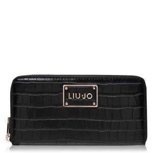 Liu Jo Crocodile Effect Purse - Black 2222