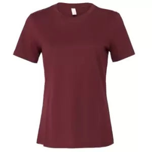 Bella + Canvas Womens/Ladies Jersey Short-Sleeved T-Shirt (XL) (Maroon)