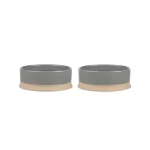 Scruffs Set of 2 Scandi Pet Bowls Grey