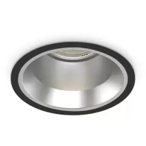 Ideal Lux Off Round Recessed Downlight Black 16.2cm 4000K