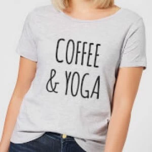 Coffee and Yoga Womens T-Shirt - Grey - 3XL