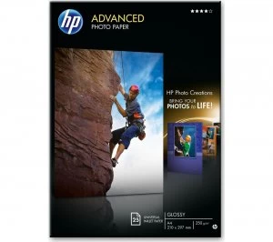 HP A4 Advanced Photo Paper 25 Sheets