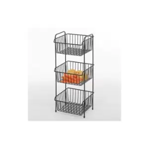 Wireware Black 3 Tier Vegetable Rack - Delfinware