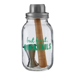 Premier Housewares But First Cocktails Jar - 3 Piece