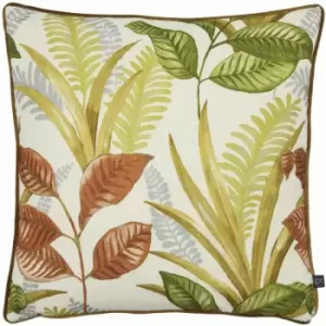 Presigious Textiles Sumba Botanical Piped Edge Cushion Cover, Mango, 50 x50 Cm