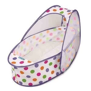 Koo-di Pop Up Baby Travel Bassinette Polka Multi