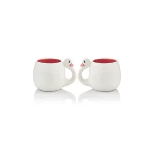 Swan Set of 2 Ceramic Swan Character Mugs