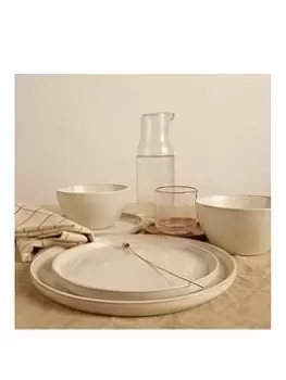 Waterside 12Pc Reactive Glaze White Dinner Set