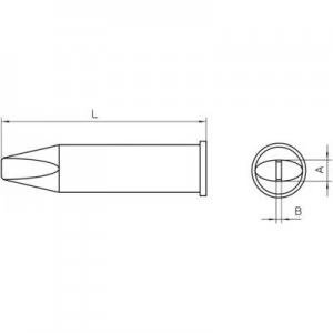 Weller XHT D Soldering tip Chisel-shaped Tip size 5mm Content