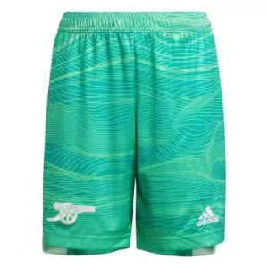 adidas Arsenal Home Goalkeeper Shorts 2021 2022 Junior - Green