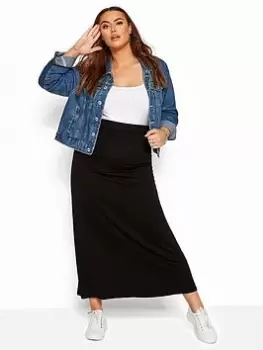 Yours 38" Tube Maxi Skirt. Black, Size 30-32, Women