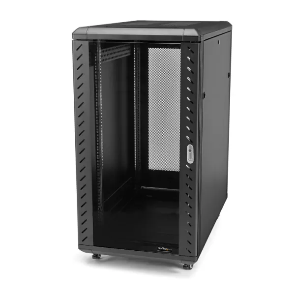 StarTech.com 18U 19" Server Rack Cabinet - 4 Post Adjustable Depth (6-32") Locking Knock Down Enclosure