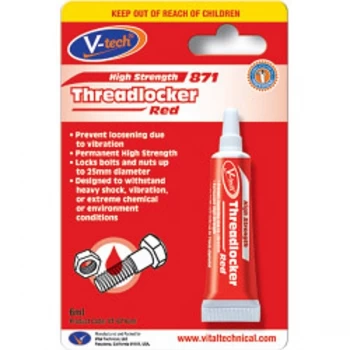 Streetwize V-Tech Threadlocker - 6g Red