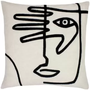 Mono Face Cushion Linen, Linen / 50 x 50cm / Cover Only