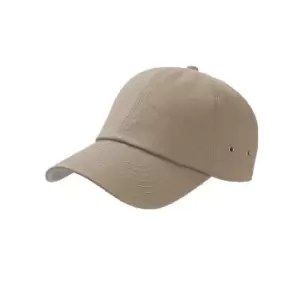 Atlantis Action 6 Panel Chino Baseball Cap (One Size) (Khaki)