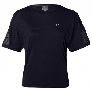 Asics Style Short Sleeve T Shirt Ladies - Black/Grey